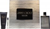 Jimmy Choo Man Gift Set 100ml EDT + 100ml Shower Gel + 7.5ml EDT
