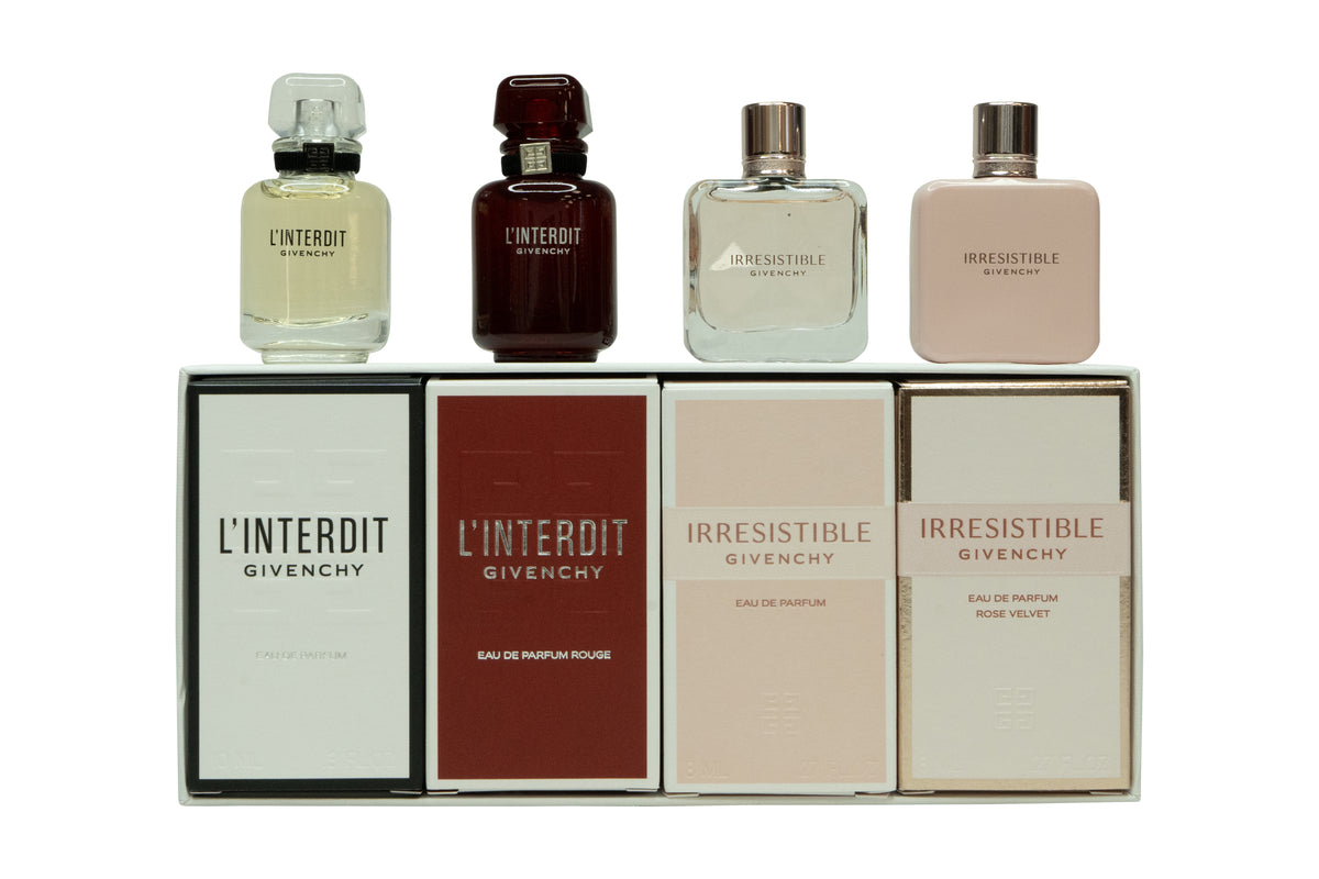 Givenchy Miniatures Gift Set 10ml L'Interdit EDP + 10ml L'Interdit Rouge EDP + 8ml Irresistible EDP + 8ml Irresistible Rose Velvet EDP