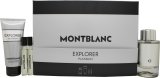 Mont Blanc Explorer Platinum Gift Set 100ml EDP + 100ml Shower Gel +2x 7.5ml EDP