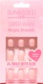 Sunkissed Nail Studio French Ombre Acrylic Strength Round Nails 24 Pieces
