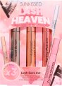 Sunkissed Lash Heaven Lash Care Set Gift Set 10ml Clear Lash Serum + 10ml White With Fibres Lash Primer + 10ml Curl & Flex Black Curling Mascara