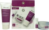 Murad The Derm Report Smoothing & Quenching Skin Set 200ml Exfoliating Cleanser + 5ml Recovery Serum + 50ml Moisturizer