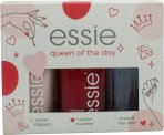 Essie Queen Of The Day Nail Polish Gift Set 13.5ml Ballet Slippers + 13.5ml Russian Roulette + 13.5ml Base & Top Coat