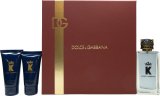 Dolce & Gabbana K Gift Set 100ml EDT + 50ml Aftershave Balm + 50ml Shower Gel
