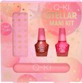 Q-KI Stellar Mani Kit Gift Set 1x Nail File + 1x Nail Art Sticker + 2x 3.5ml Nail Polish