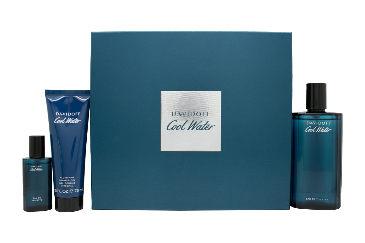 Davidoff Cool Water Gift Set 125ml EDT + 75ml Shower Gel + 15ml EDT