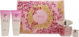 Versace Bright Crystal Gift Set 90ml EDT + 100ml Body Lotion + 100ml Shower Gel + 5ml EDT