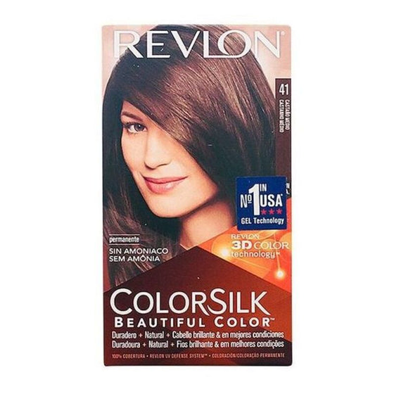 Tinte sin Amoniaco Colorsilk Revlon Castaño