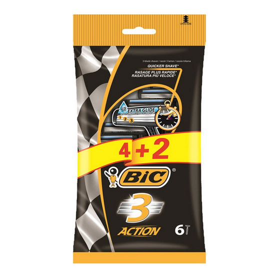 Manual shaving razor Action Bic (6 uds)