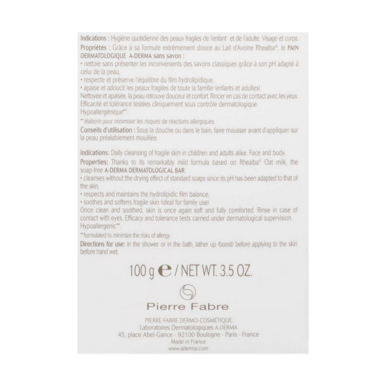 Soap Cake A-Derma Dermopan (100 g)