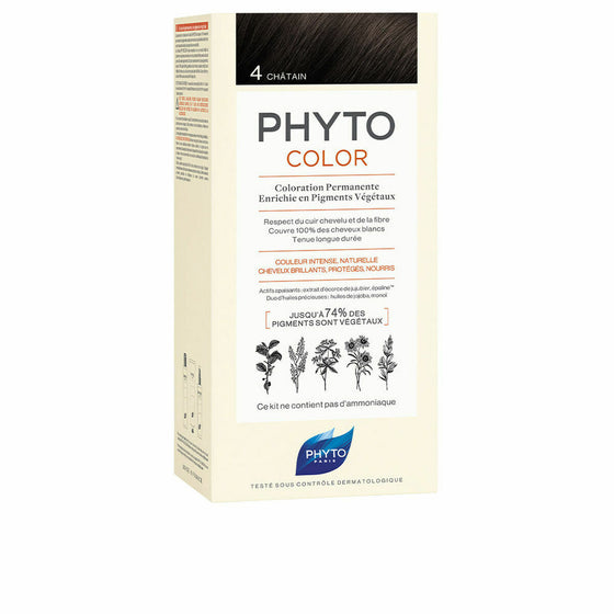 Coloración Permanente PHYTO PhytoColor 4-castaño Sin amoniaco