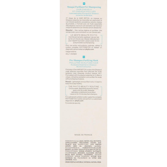 Mascarilla Purificante Phyto Paris PhytoDetox Pre-Champú (125 ml)