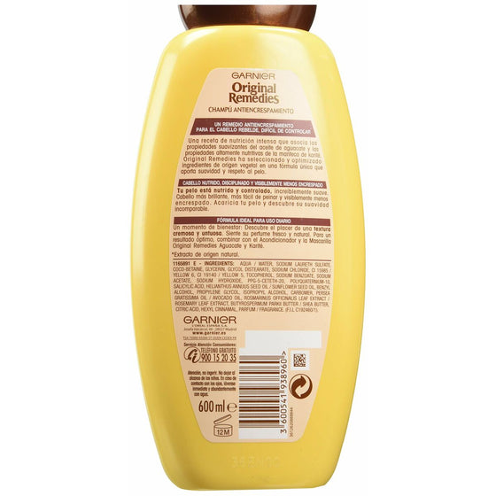 Anti-Frizz Shampoo Garnier Original  Remedies Karité Avocado (600 ml)