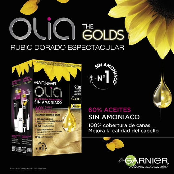 Amoniakfreie Färbung Garnier Olia 9,30 - Dorado caramelo (54 ml)