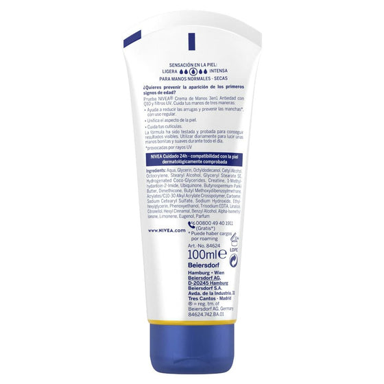 Crema de Manos Antiedad Nivea Q10 3 en 1 (100 ml)