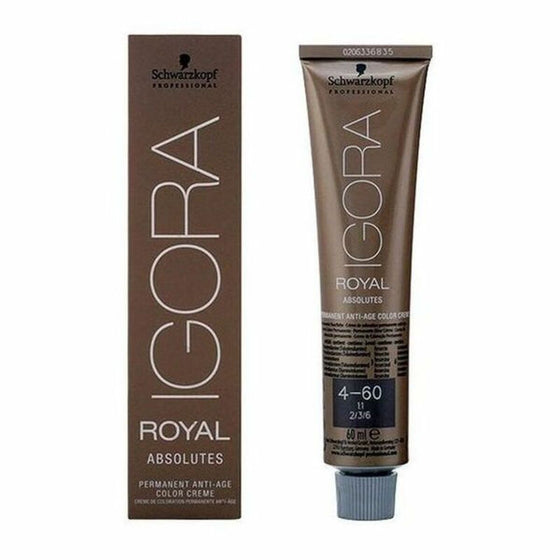 Permanent Anti-Ageing Dye Igora Royal Absolutes Schwarzkopf Nº 4-60