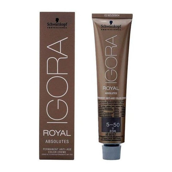 Permanent Anti-Ageing Dye Igora Royal Absolutes Schwarzkopf Nº 5-50
