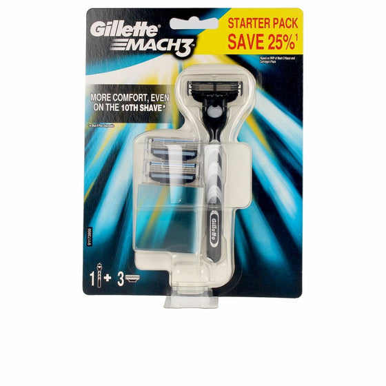 Set para el Afeitado Gillette Mach 3 (4 pcs)