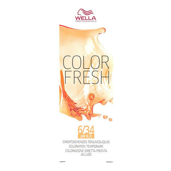 Semi-Permanent Tint Color Fresh Wella 6/34 (75 ml)