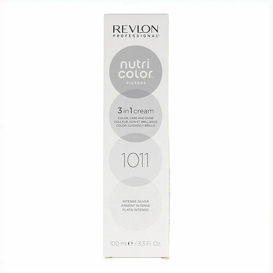 Permanent Colour Creme Revlon Nutri Color 1011 - Intense Silver 3-in-1 (100 ml)