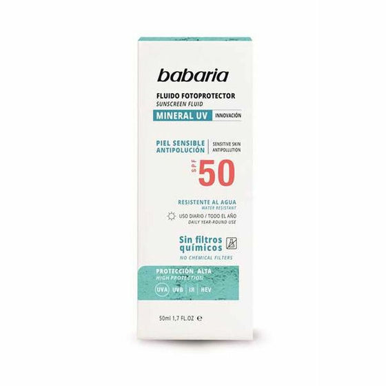 Protector Solar Fluido Babaria Solar Mineral UV Spf 50 (50 ml)