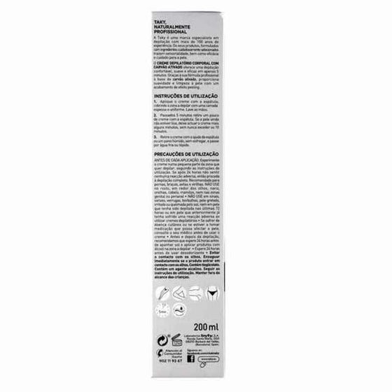 Enthaarungscreme für den Körper Carbón Activado Taky (200 ml)