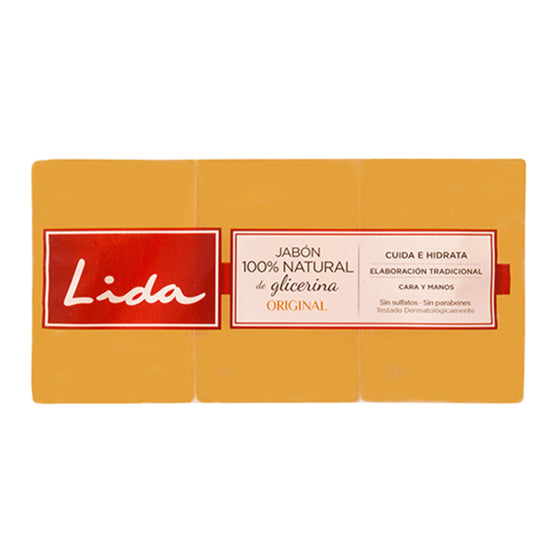 Pastilla de Jabón de Glicerina Natural Lida (3 pcs)