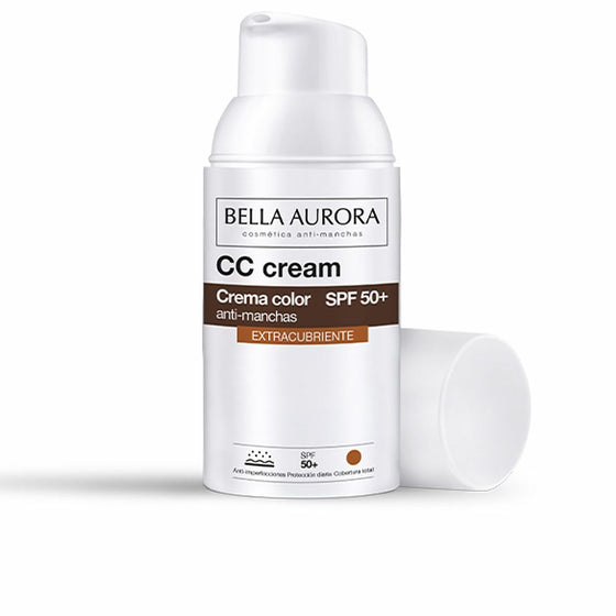 Crema Hidratante CC Cream Bella Aurora Spf 50+ Cobertura (30 ml)