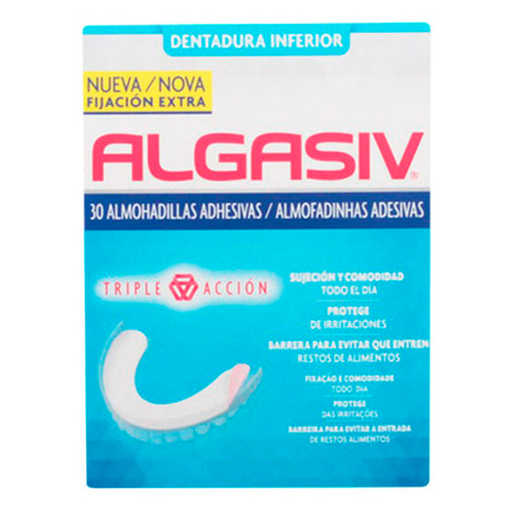 Almohadillas Adhesivas para Dentaduras Algasiv ALGASIV INFERIOR (30 uds)