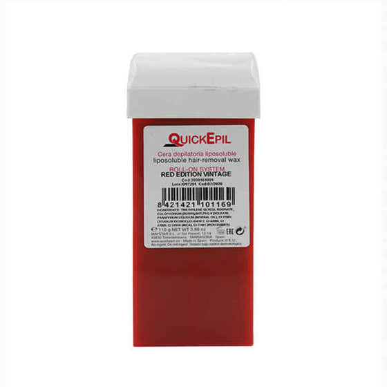 Cera Depilatoria Corporal Quickepil Quickepil  Roll-On Rojo