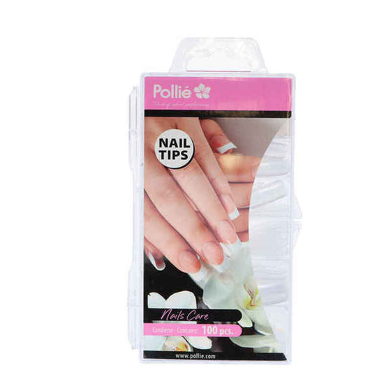 Nail art stickers Eurostil Squares Transparent (100 uds)