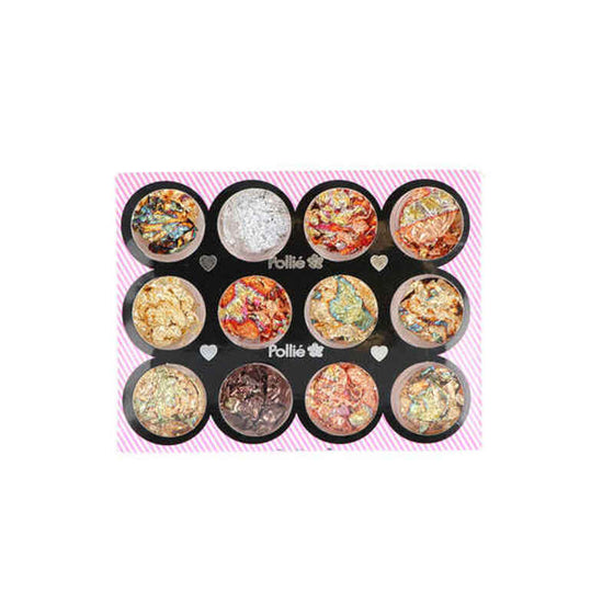 Purpurina Eurostil Nail Art 12 colores (12 x 1 g)