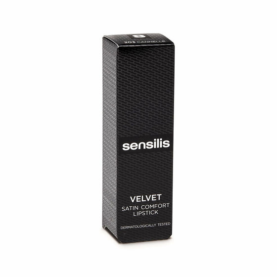 Feuchtigkeitsspendender Lippenstift Sensilis Velvet 203-Cannelle Satin (3,5 ml)