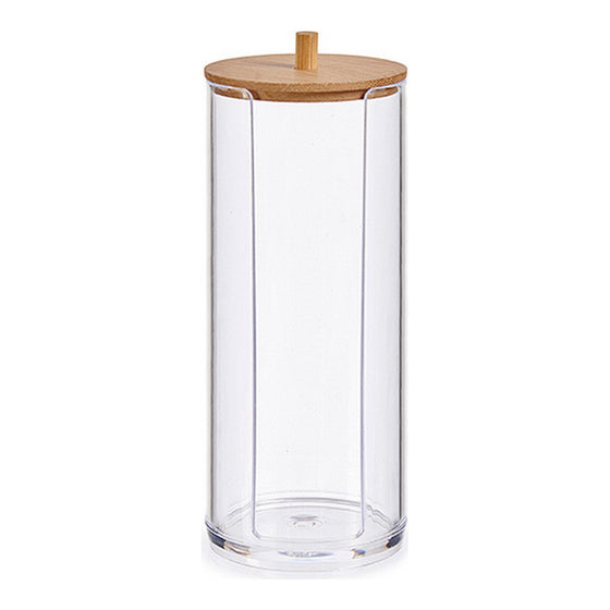 Organiser Cotton Wool Pads Bamboo Methacrylate (7 x 19 x 7 cm)