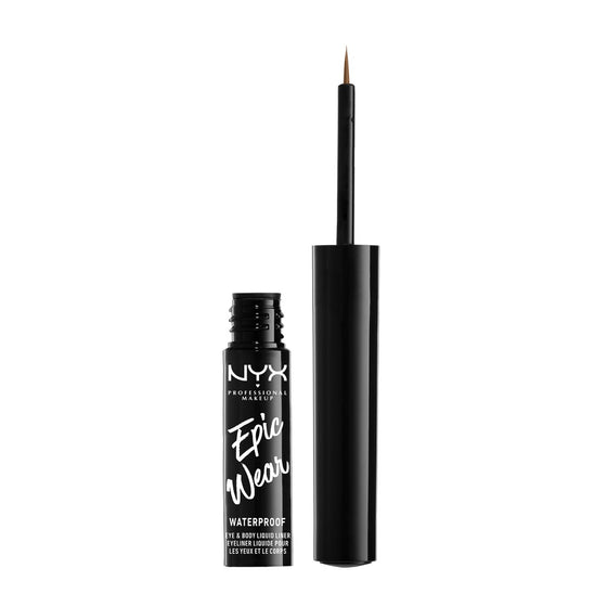Eyeliner NYX Epic Wear brown me metálico Líquido
